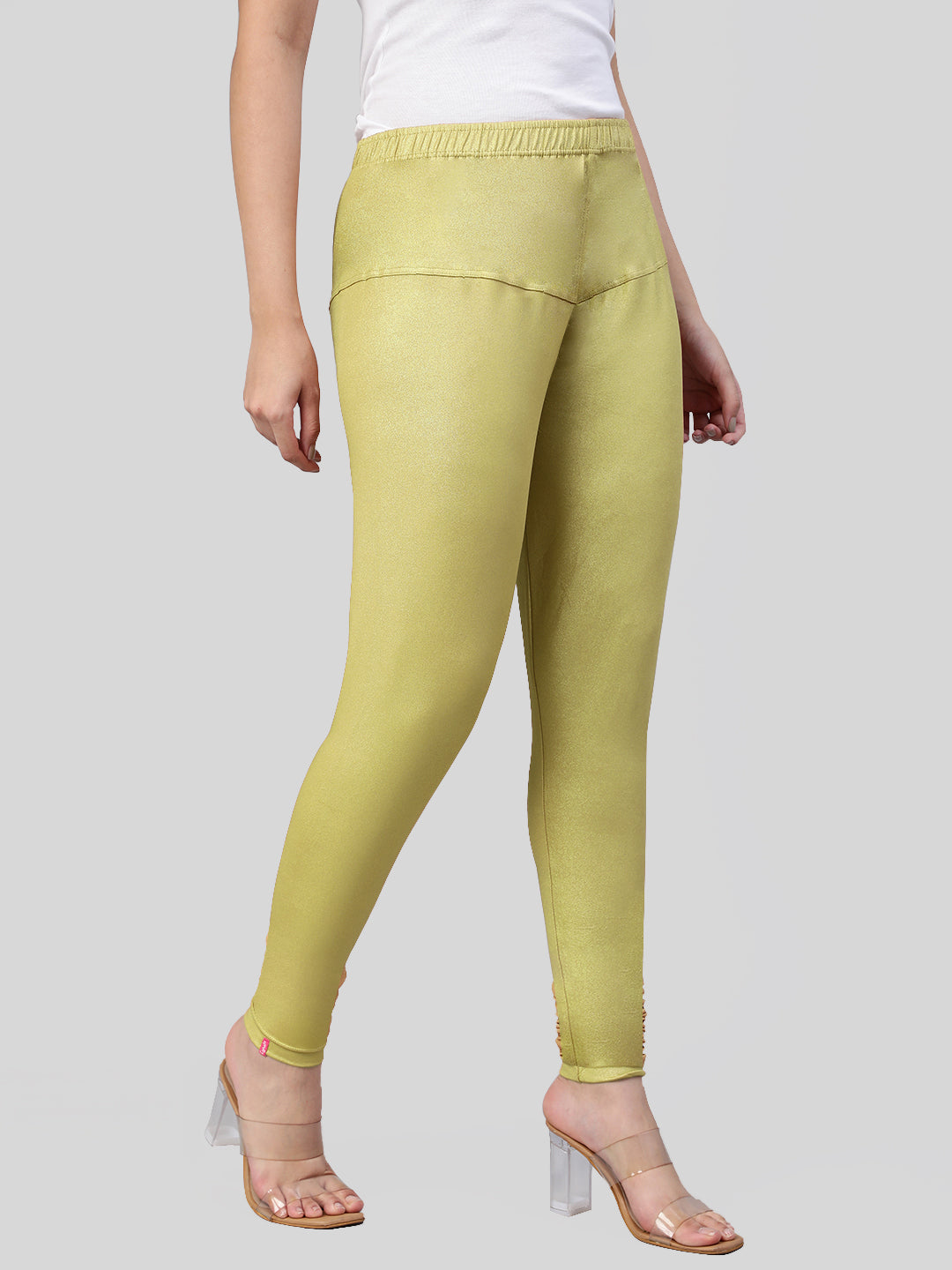 Buy INDIAN FLOWER Women Lycra Churidar legging Beige color Online at Low  Prices in India - Paytmmall.com
